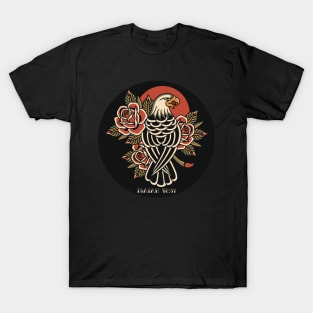 Eagle and Roses Traditional Tattoo Flash Isaiah 40:31 T-Shirt